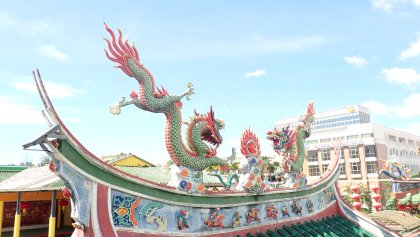 Detail van de tempel van gisteren