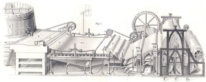 papier maken op grote schaal.